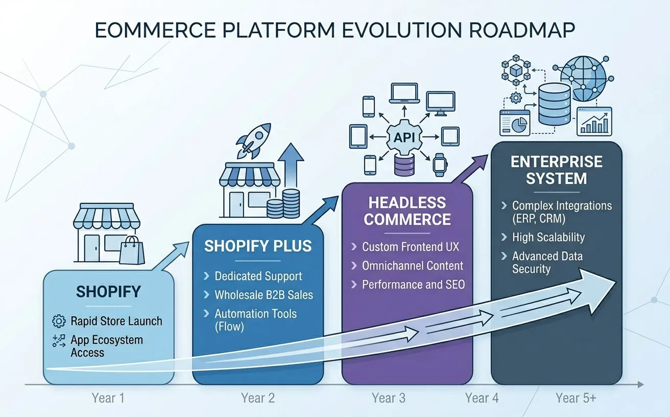 ecommerce platform migration flow diagram - Magento to Shopify Plus: Enterprise Business Case &amp; ROI