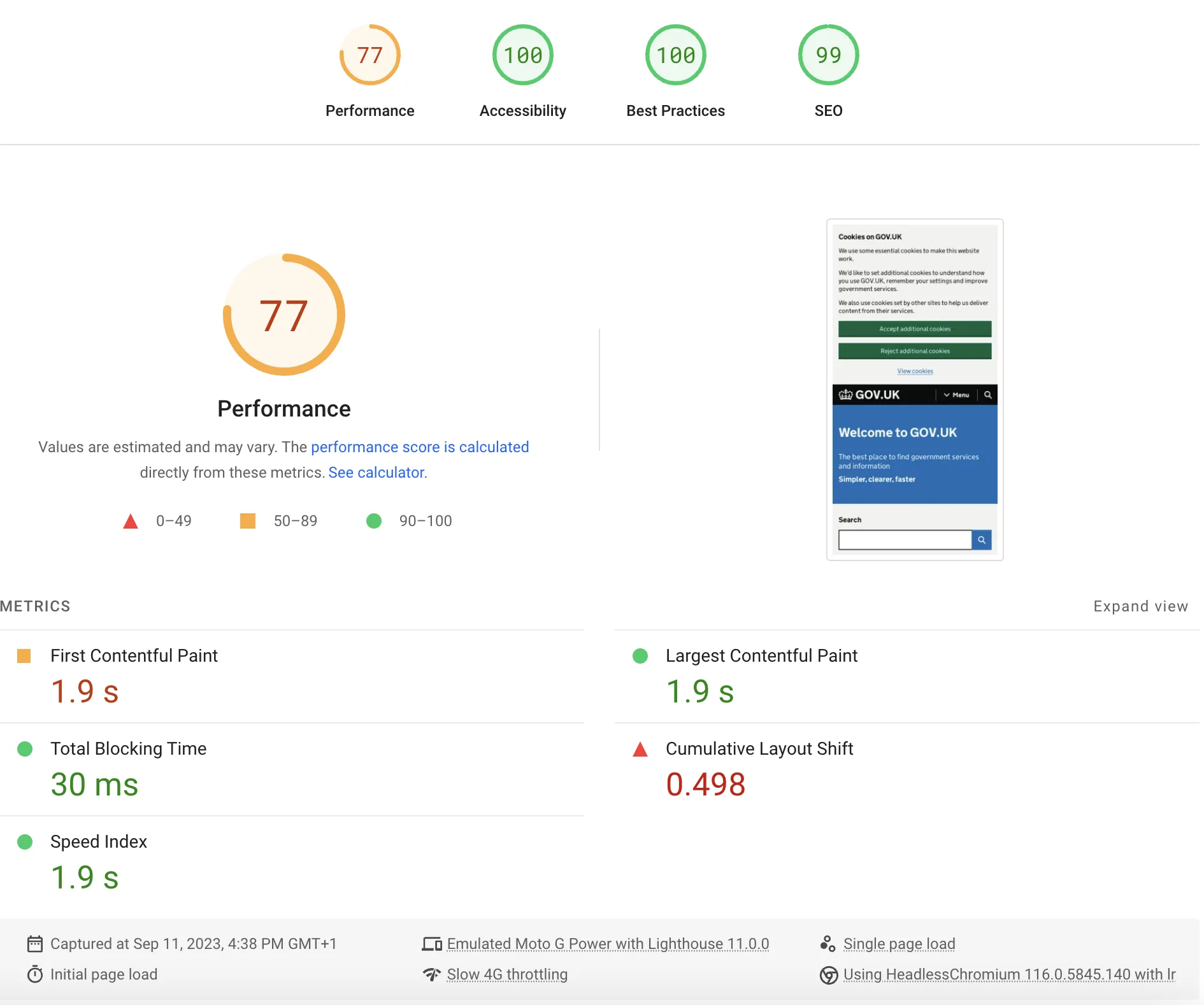 google lighthouse speed score dashboard - Shopify SEO Services: Technical Vetting Guide [2026]