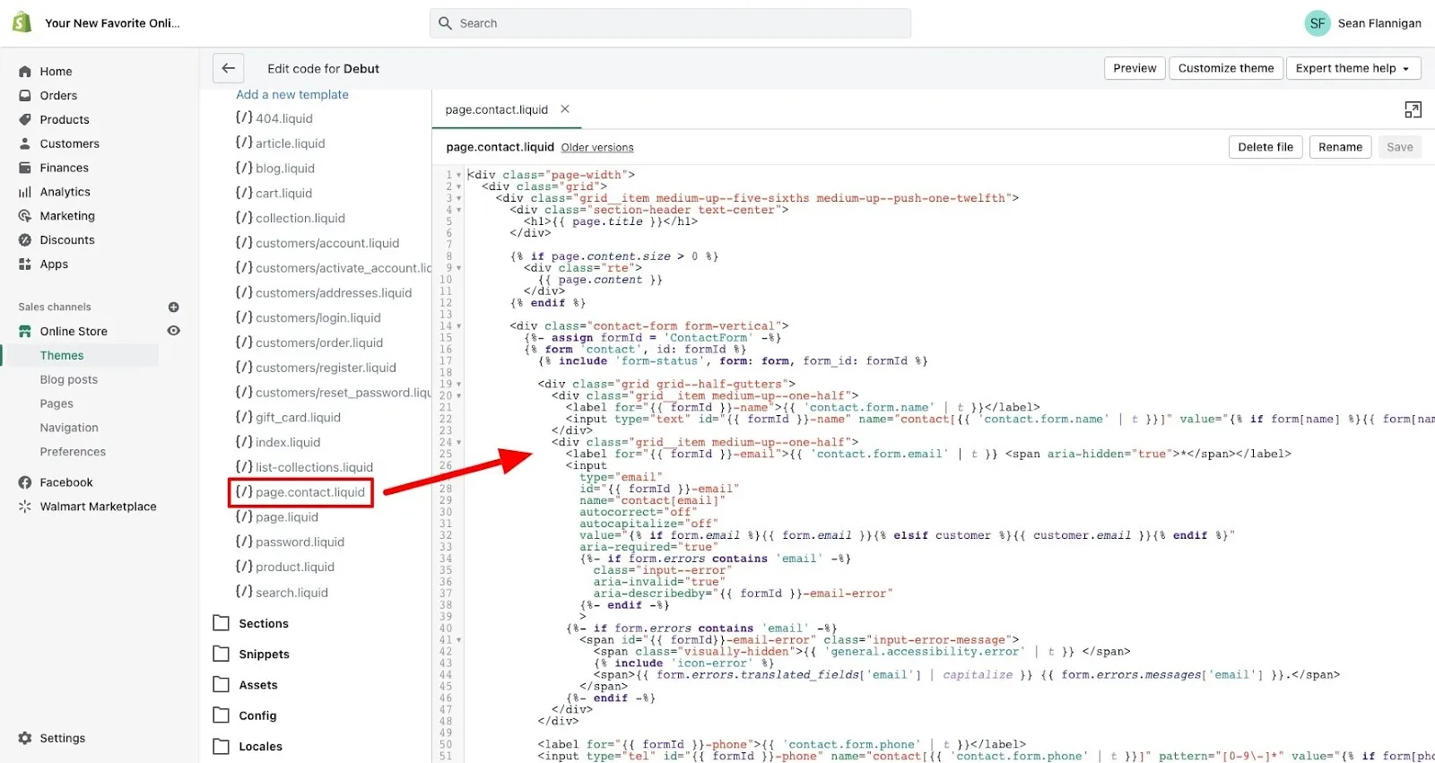 shopify liquid code editor screen - Shopify App Performance Audit: Boost Speed &amp; Conversion