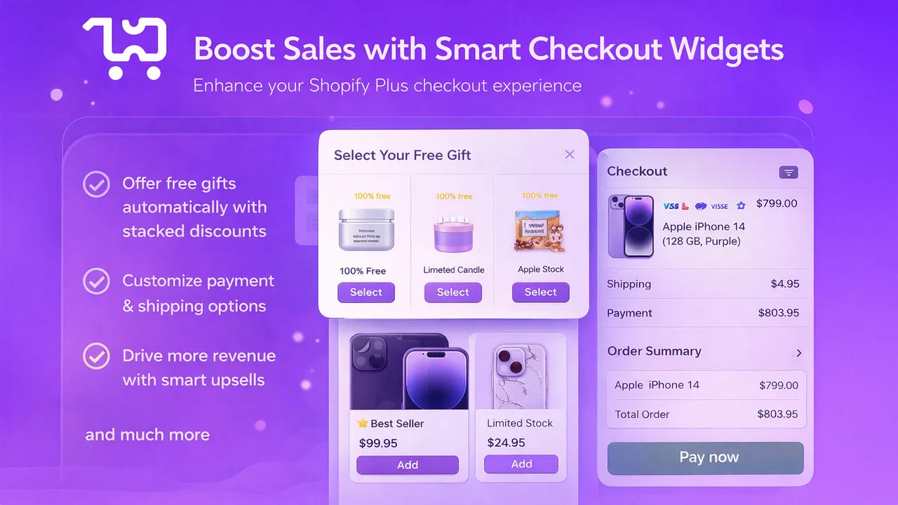 shopify checkout extensibility upsell widget - Shopify Plus Customer Accounts: Boost CRO &amp; LTV [2026 Guide]